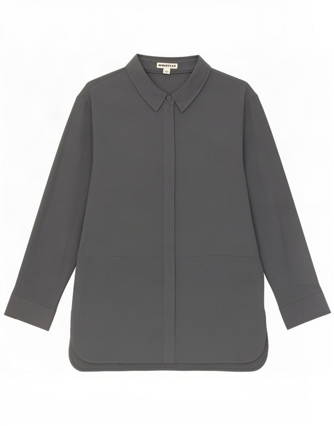 Whistles Dameskjorte UK 12 Medium Grey Cupro