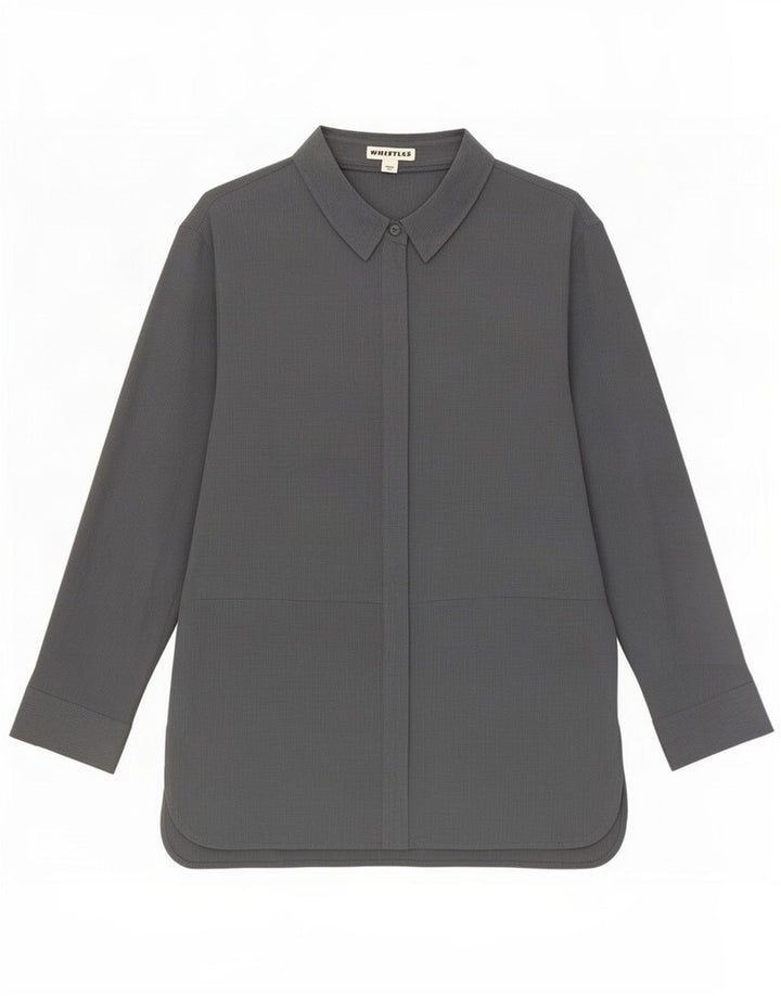 Whistles Dameskjorte UK 12 Medium Grey Cupro