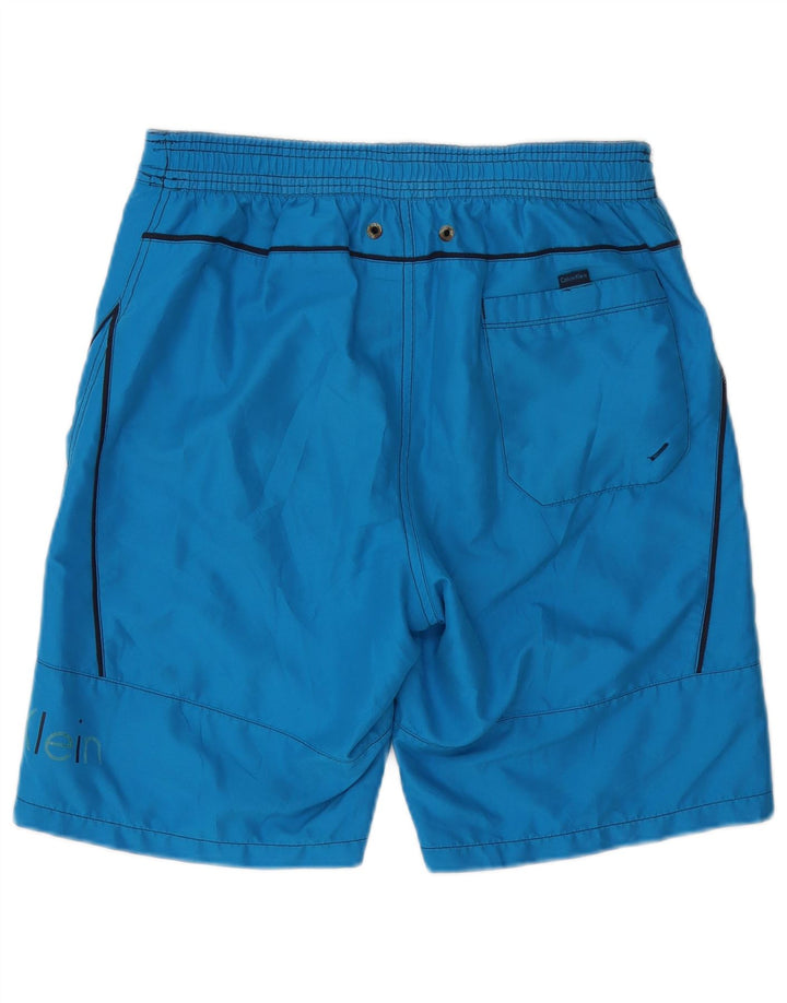 Calvin Klein Herre grafiske svømmeshorts Små blå polyester
