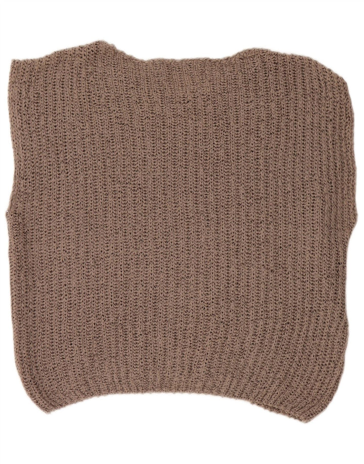 Zara Dame Oversized Vest Tank Top UK 10 Small Beige