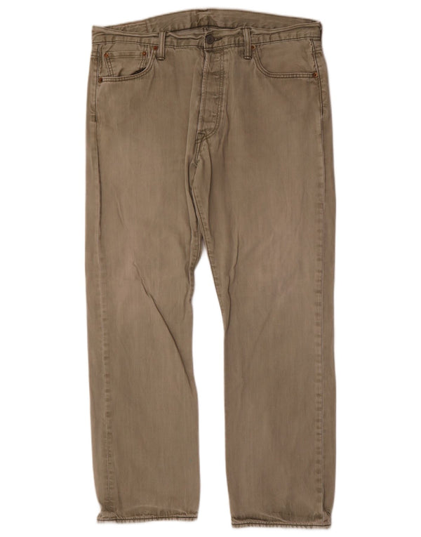 Levi's Herre 501 Straight Casual Bukser W36 L30 Khaki Bomuld
