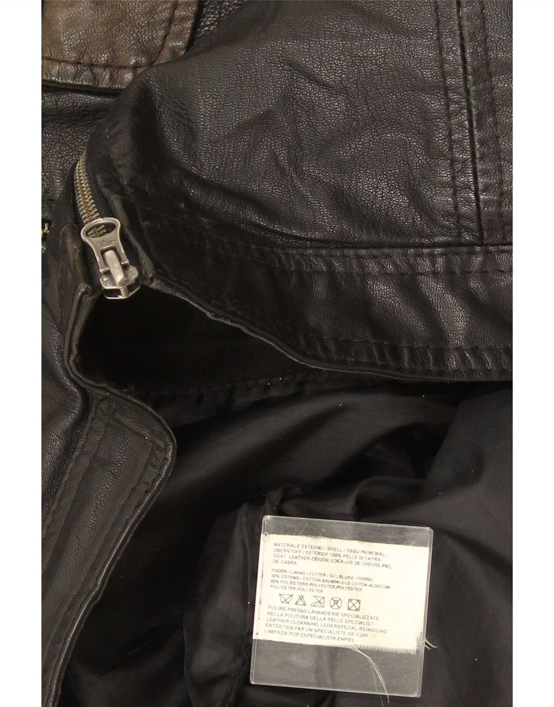 Metropolitan Herre Læderjakke IT 52 XL Sort Læder