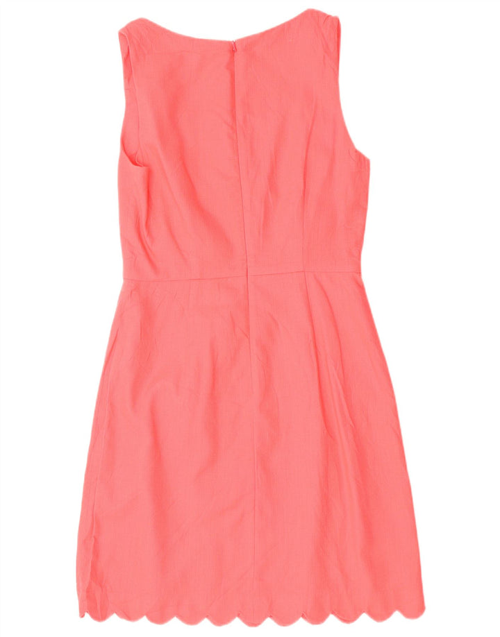 J. CREW Kvinder ærmeløs A-line kjole US 6 Medium Pink Bomuld