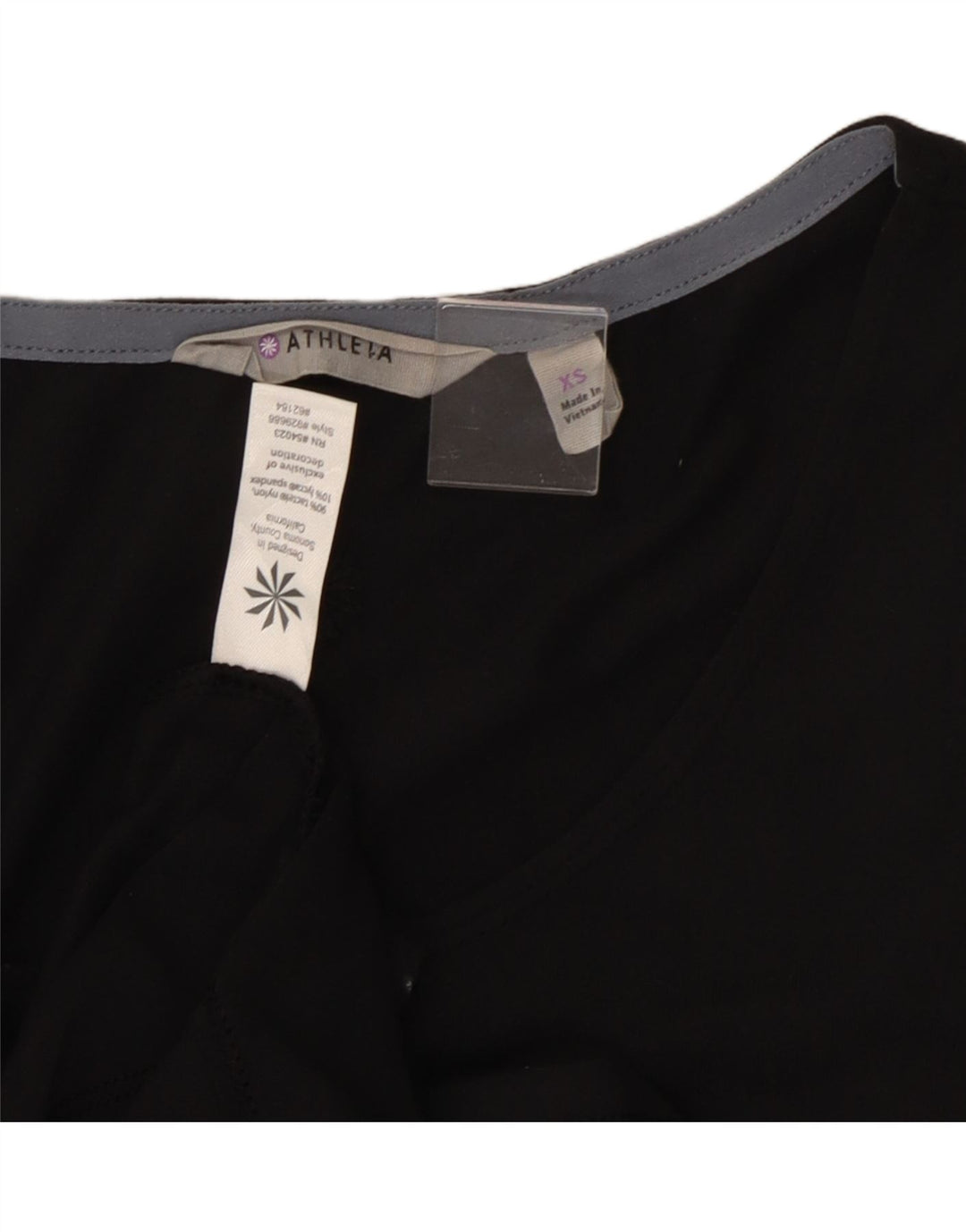 Athleta kvinders asymmetrisk kjole UK 6 XS sort nylon
