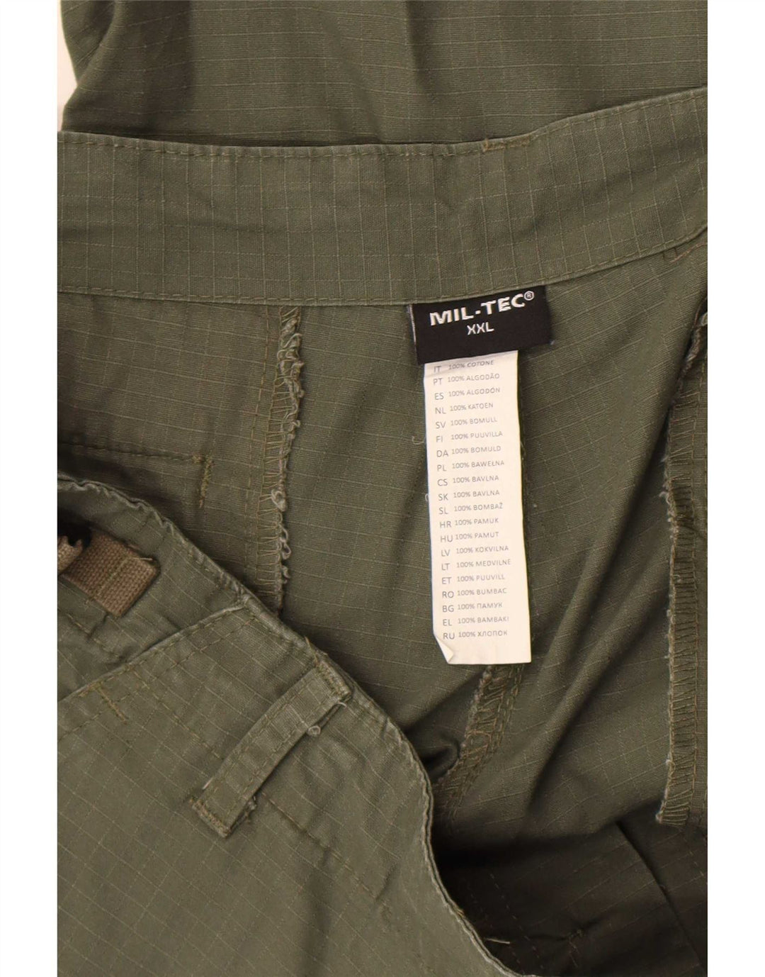 Mil-Tec Herre Cargo Shorts 2XL W42 Khaki Bomuld