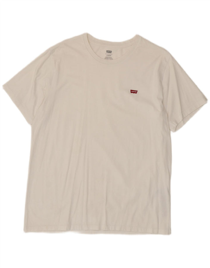 Levi's Herre Standard T-Shirt Top Stor Hvid Bomuld