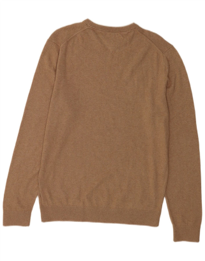 Tommy Hilfiger Herre Crew Neck Jumper Sweater Medium Brun Bomuld