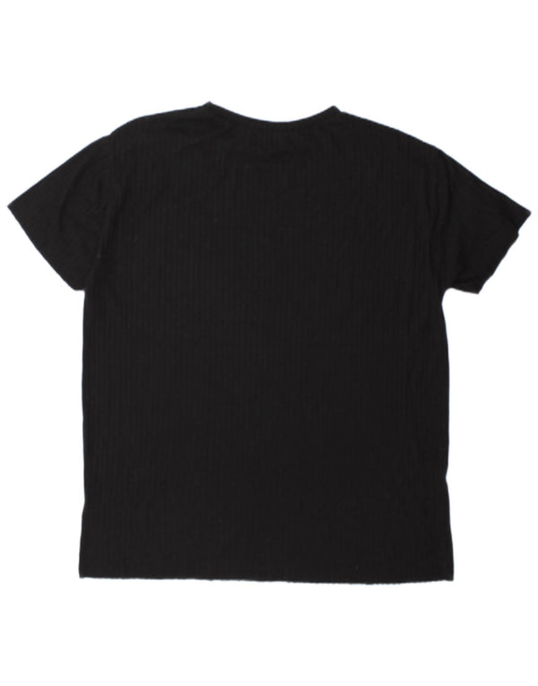 Zara Dame Oversized T-Shirt Top UK 14 Medium Sort Polyester