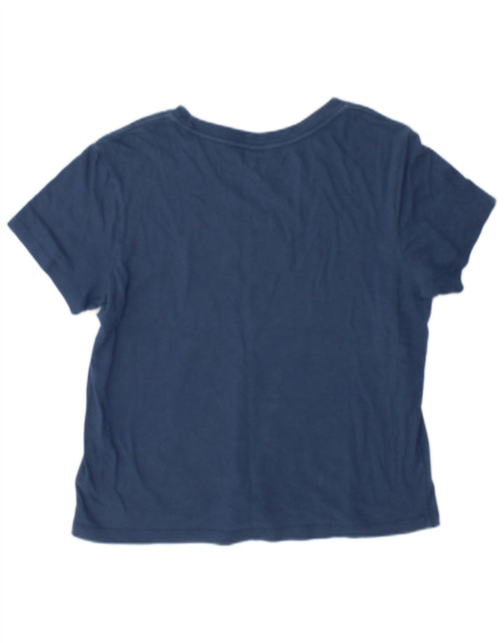 Vans Dame Grafisk T-Shirt Top UK 14 Medium Navy Blue Bomuld