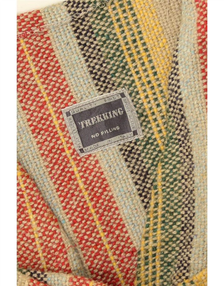 Vintage herrevest Stor flerfarvet stribet akryl