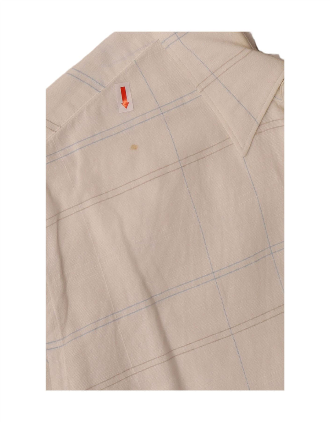 Trussardi Herre Ternet skjorte Medium Off White Plaid Bomuld