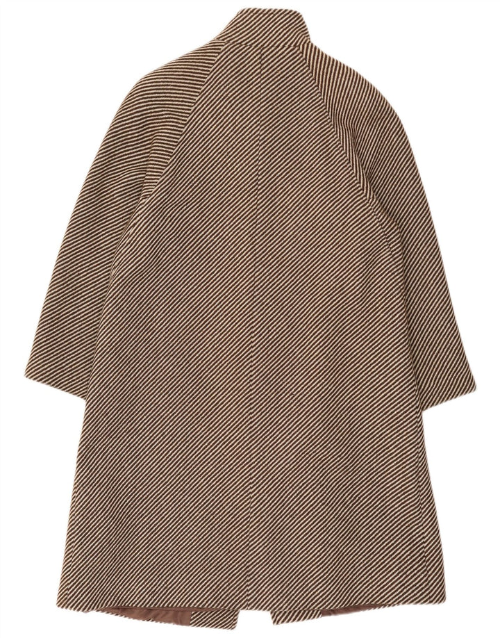 Vintage overfrakke til kvinder UK 14 medium brun nålestribe