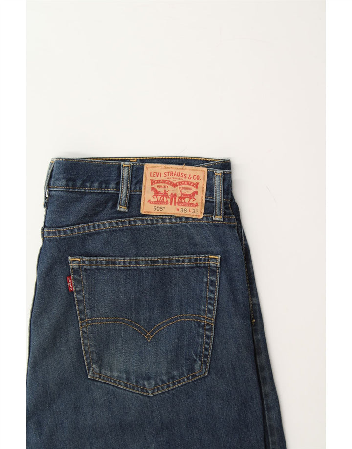 LEVI'S Mens 505 Straight Jeans W38 L26 Blue Vintage Levi's and Second-Hand Levi's from Messina Hembry 