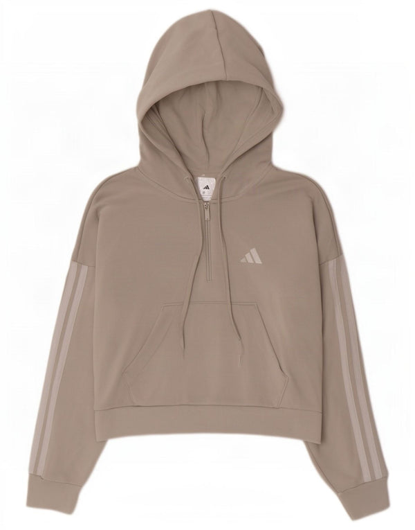 Adidas, oversized hættetrøje med lynlås til kvinder, DK 8/10, lille grå