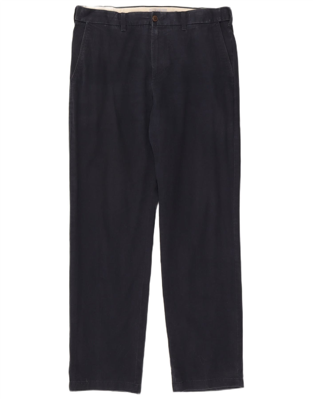 Marks & Spencer Herre Regular Chino Bukser W36 L33 Marineblå Bomuld