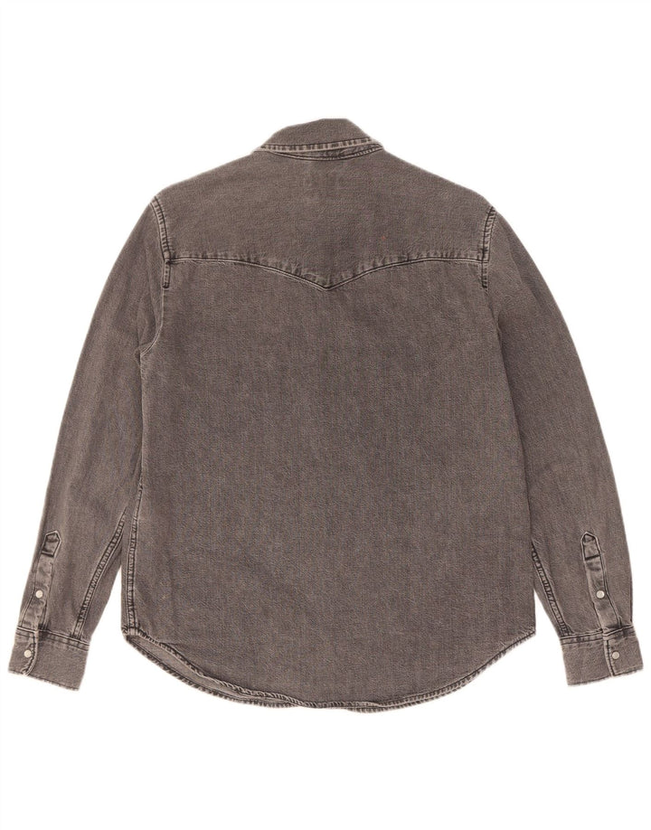 Levi's Dame Denim Shirt UK 14 Medium Grey Bomuld