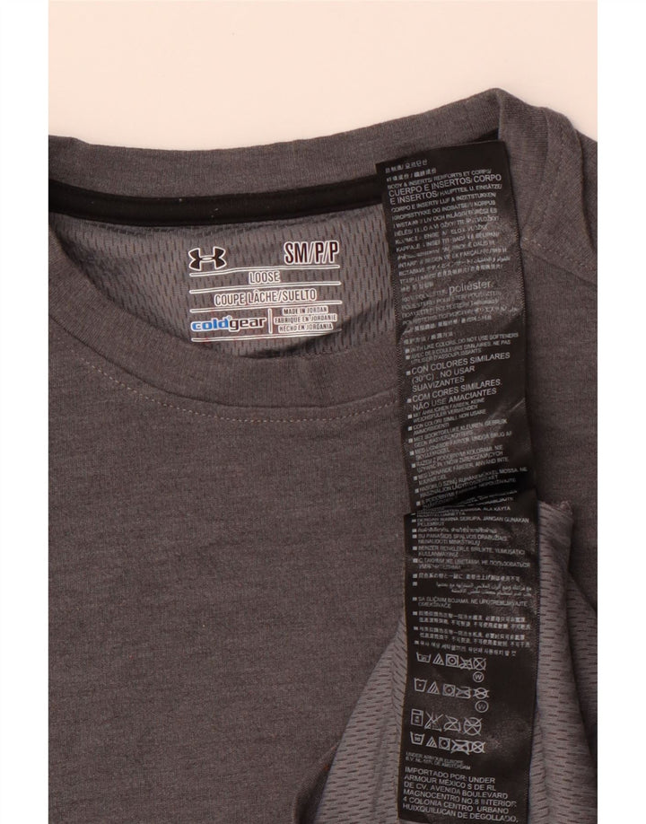UNDER ARMOUR Herre Cold Gear T-Shirt Top Lille Grå Polyester