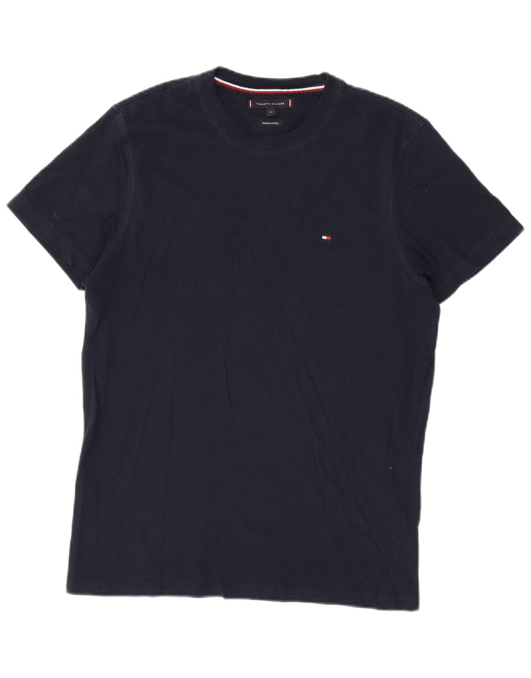 Tommy Hilfiger Herre T-Shirt Top Medium Marineblå Bomuld