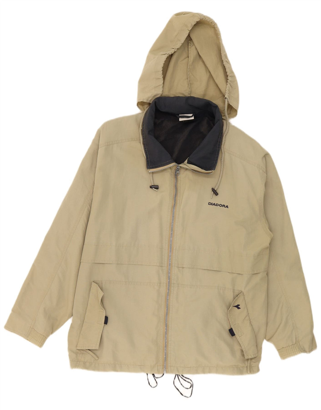 Diadora Regnjakke med hætte til mænd UK 40 Large Khaki