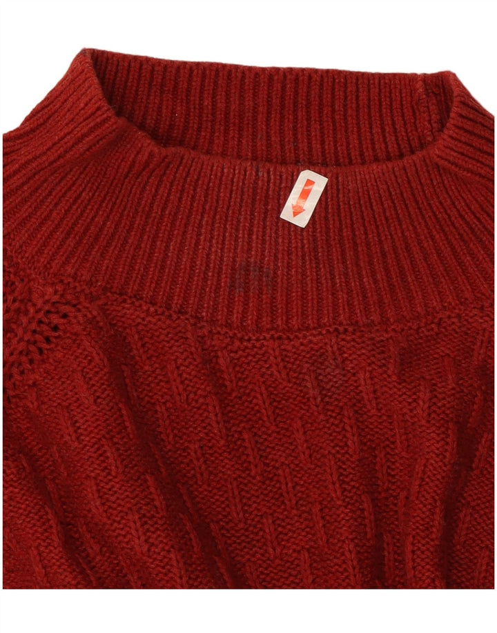 Fat Face Dame Loose Fit Turtle Neck Jumper Sweater UK 12 Medium Red