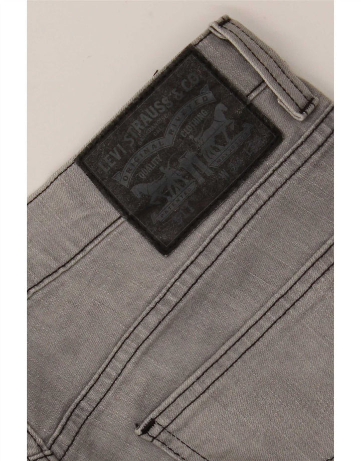 Levi's Herre 511 Tapered Slim Jeans W34 L32 Grå Bomuld