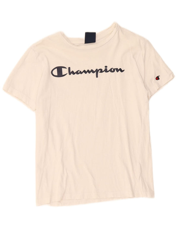 Champion Boys Grafisk T-Shirt Top 11-12 År Stor Hvid