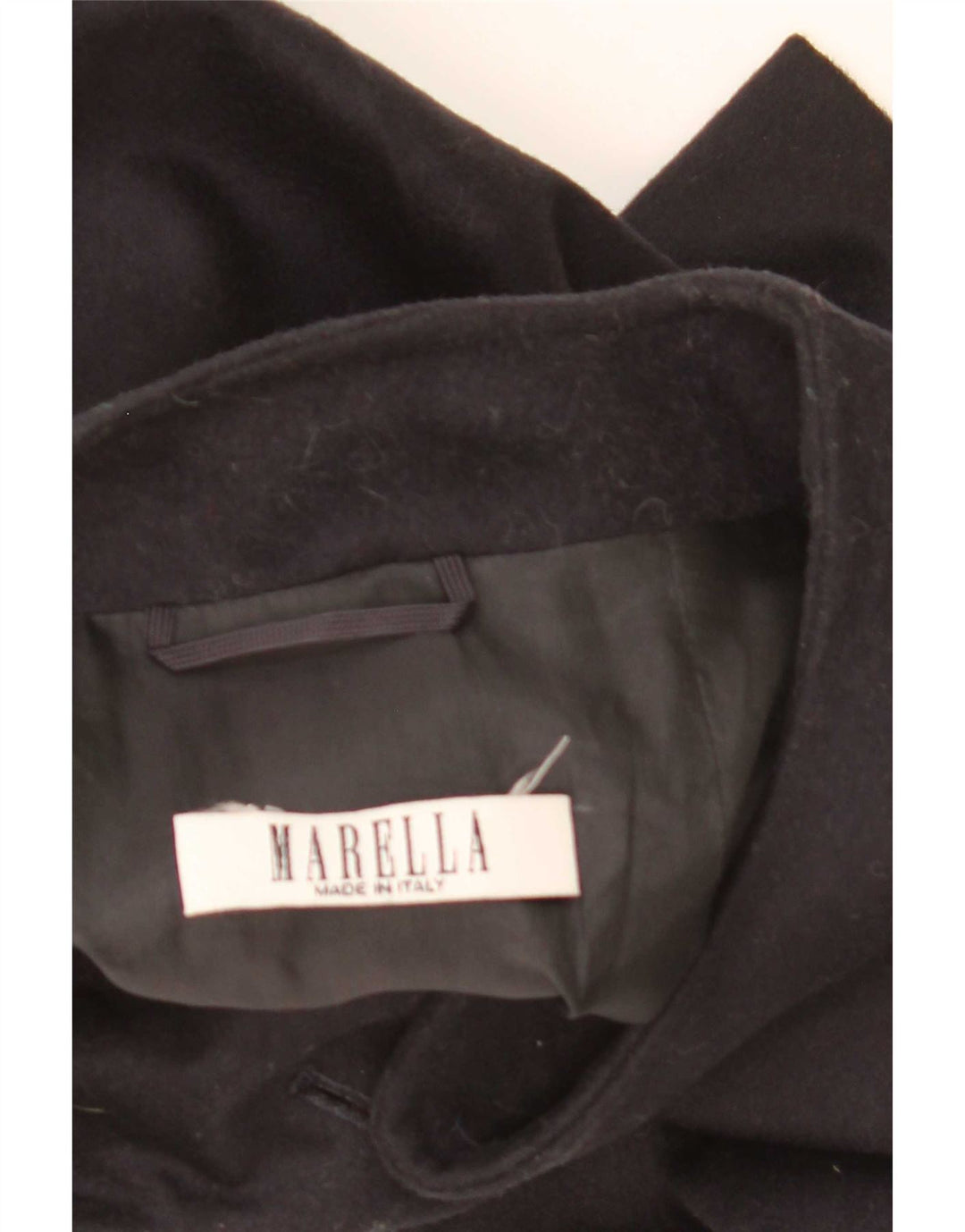 Marella Dame 4-knaps blazerjakke UK 16 Stor marineblå uld
