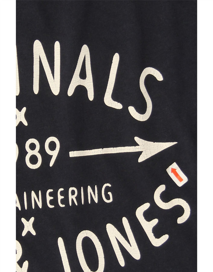 Jack & Jones Herre grafisk top Langærmet medium marineblå bomuld