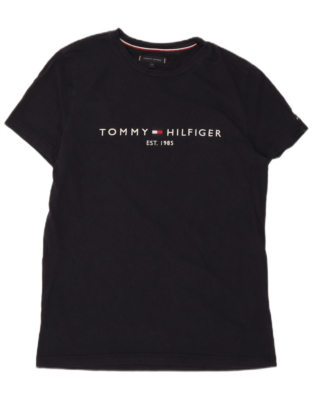 Tommy Hilfiger Herre Slim Fit Grafisk T-Shirt Top Medium Navy Blue