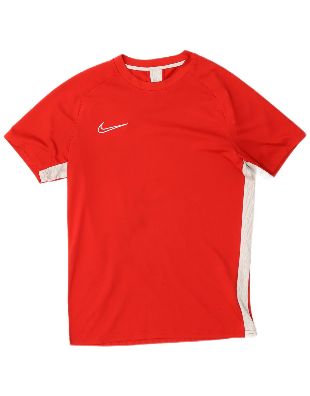 Nike Herre Dri Fit T-shirt Top Medium Rød Colourblock Polyester