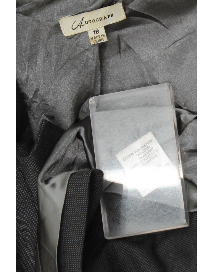 Marks & Spencer Dame Autograph Blazer Jacket UK 18 XL Grå plettet