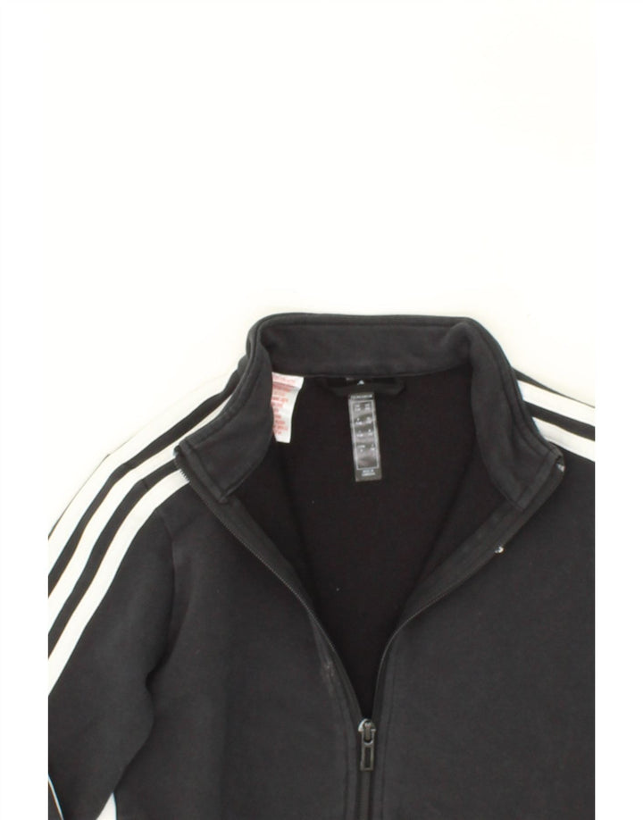 ADIDAS Boys Tracksuit Top Jacket 5-6 Years Black Cotton Vintage Adidas and Second-Hand Adidas from Messina Hembry 