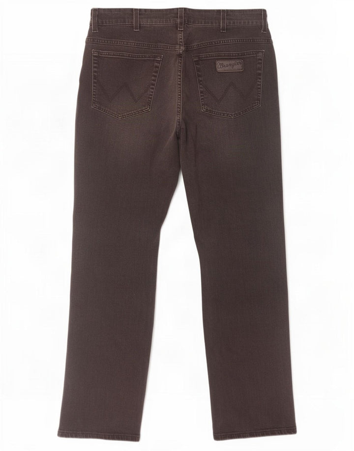 Wrangler Herre Texas Stretch Straight Jeans W36 L30 Sort Bomuld