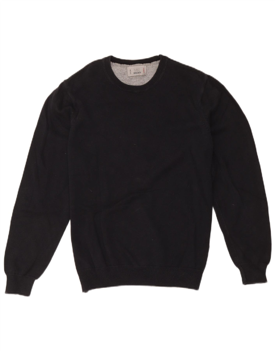 Marks & Spencer Herre Regular Fit Crew Neck sweater Medium Black