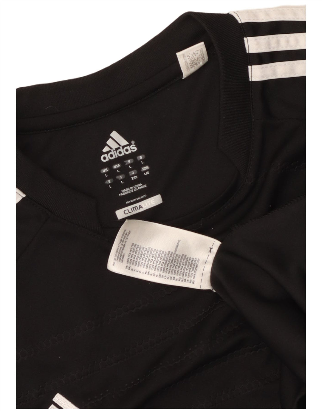 Adidas Herre Climalite T-Shirt Top Stor Sort Polyester