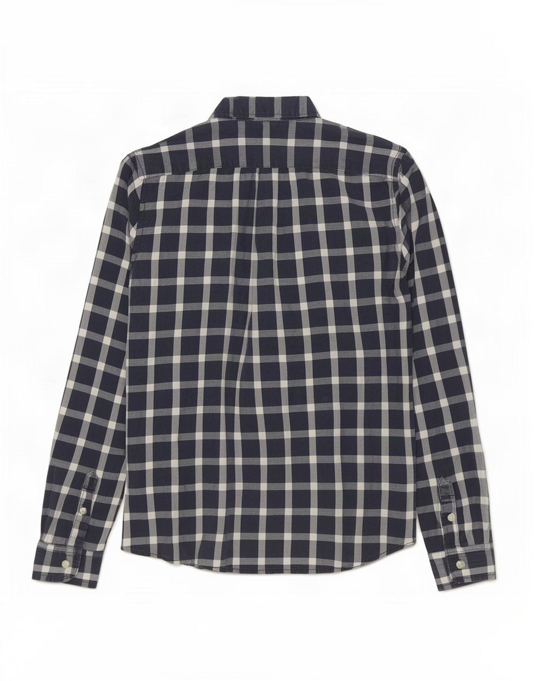 Abercrombie & Fitch Herre Muscle Shirt Large Navy Blue Gingham