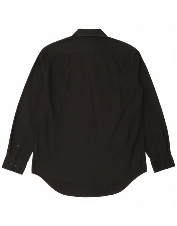 Calvin Klein Herre NON - IRON Shirt Størrelse 16 1/2 Stor sort nålestribe