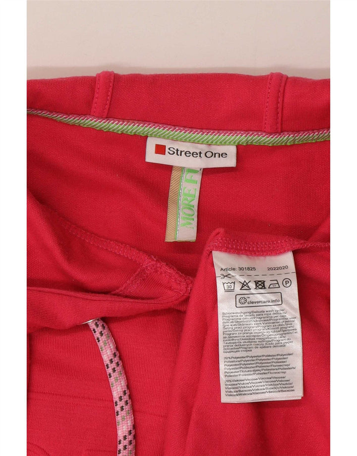 Street One grafisk hættetrøje til kvinder UK 12 Medium Pink Polyester