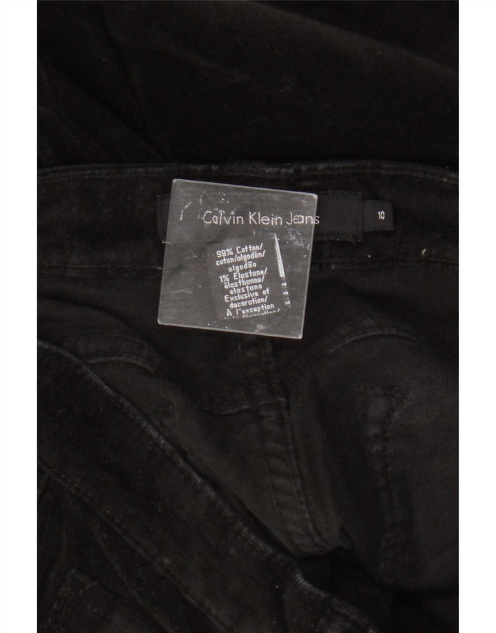 Calvin Klein Dame Slim Corduroy Bukser US 10 Medium W32 L30 Sort