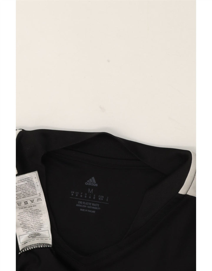 Adidas Herre Aeroready T-Shirt Top Medium Sort Colourblock Polyester