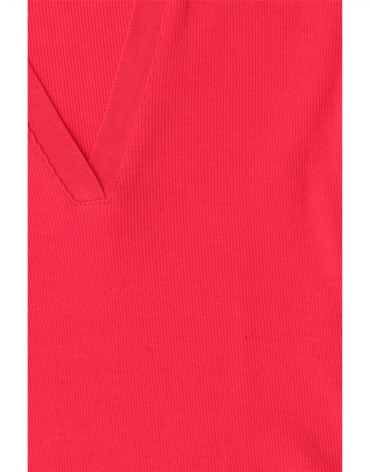 Zara Womens Bodycon Dress UK 8 Small Red Bomuld