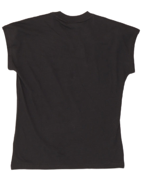 Adidas Womens T-Shirt Top UK 16/18 Large Black Cotton