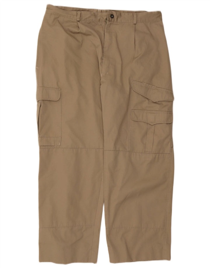 VINTAGE Straight Cargo bukser til mænd W36 L28 Khaki