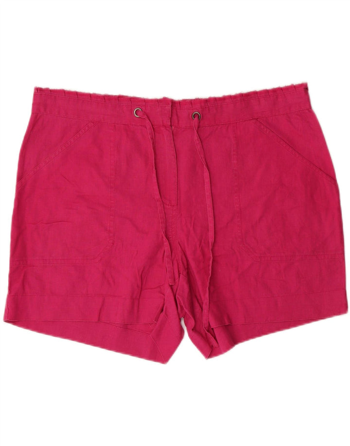 IZOD Womens Casual Shorts US 12 Large W36  Pink Linen