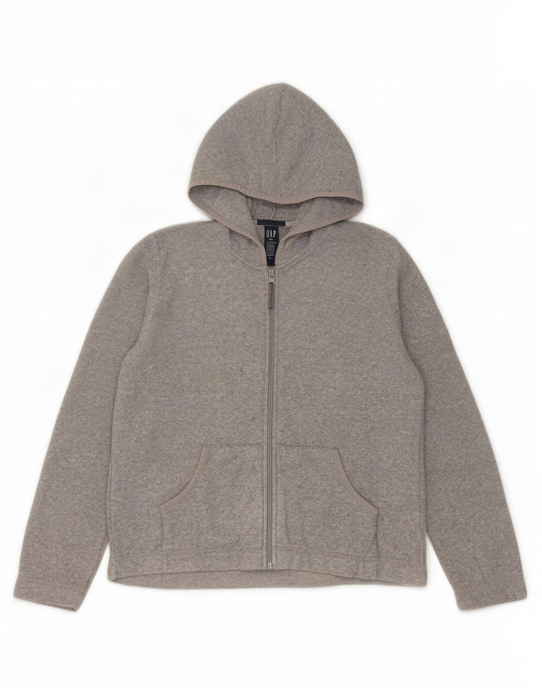 Gap Dame Hætte Oversized Fleecejakke UK 10 Lille Grå Polyester