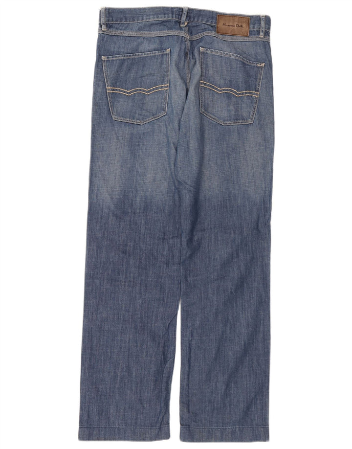 Massimo Dutti Herre Jeans med brede ben EU 42 Large W32 L30 Blå