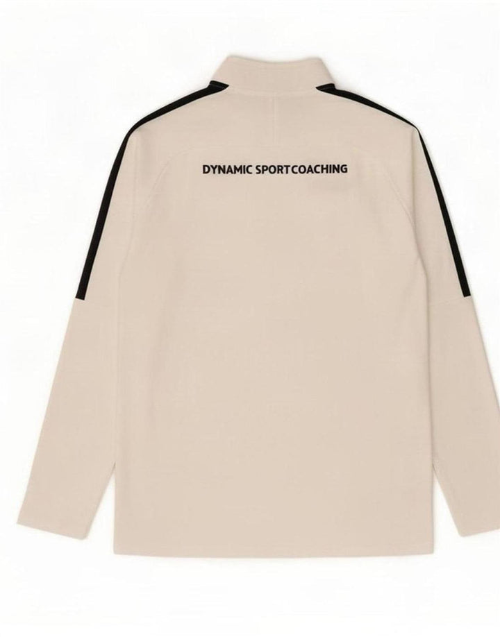 Nike Herre grafisk lynlås-hals sweater træningsdragt Top Stor hvid Colourblock
