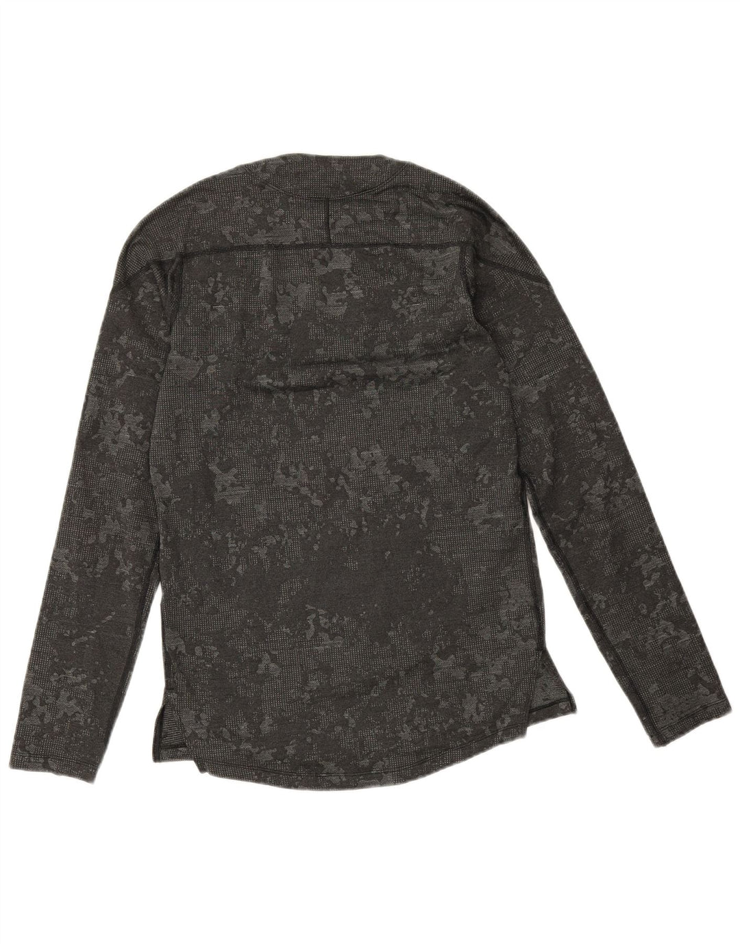 Nike Herre Dri Fit Slim Fit Top Langærmet Lille Grå Camouflage Polyester