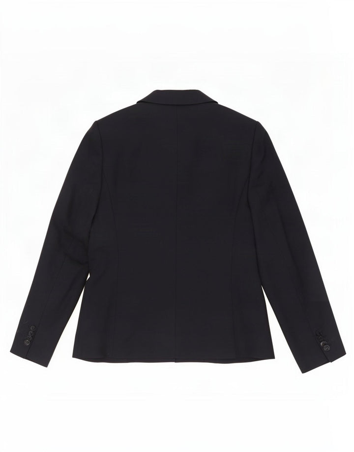 Laura Ashley Dame 5-knaps blazerjakke UK 12 Mellem marineblå uld