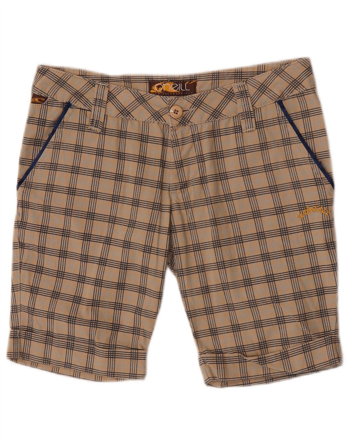 O'Neill Chino Shorts til kvinder W27 Små beige ternet bomuld